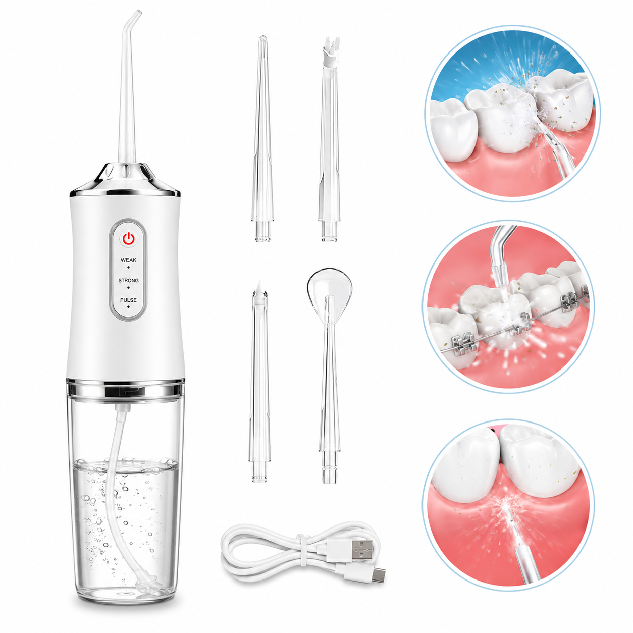 Irrigateur Oral Portable Pro™ | Nettoyage Profond & Gencives Saines
